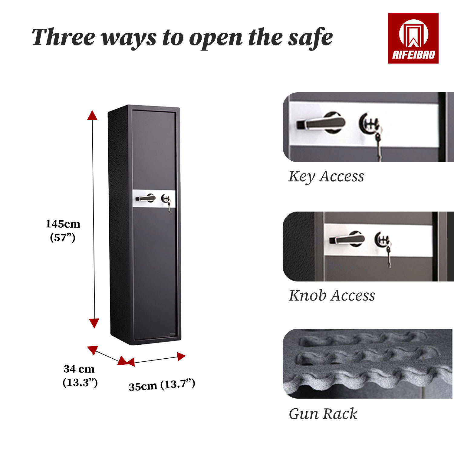 G1450K35-size G1450K35 AIFEIBAO Gun and documents Safe - Image 2